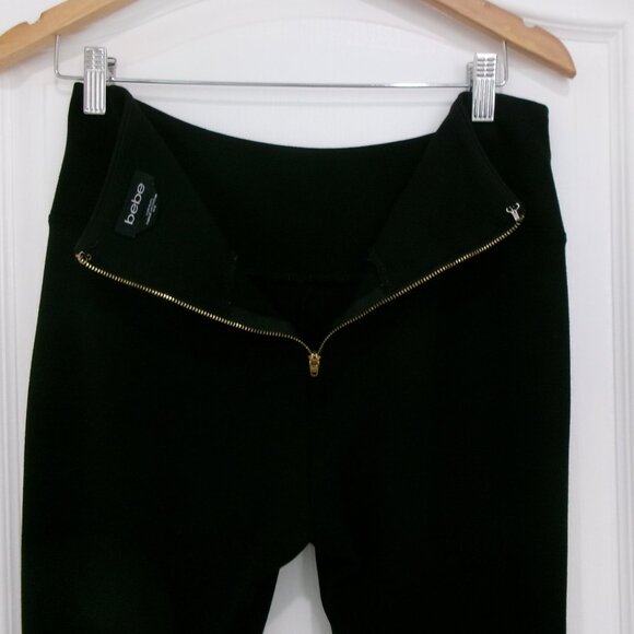 bebe Black Ponte High Rise Back Zipper Leggings M / Medium - Picture 7 of 9